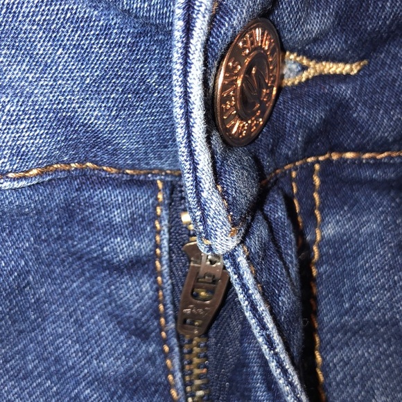 Seven7 size 4 midrise crop blue jeans - Picture 4 of 4